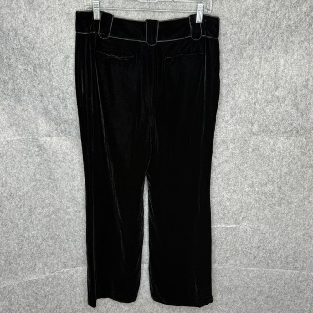Ann Taylor Margo Silk Blend Velvet Wide Leg Pant- Sz 10 - Picture 2 of 6